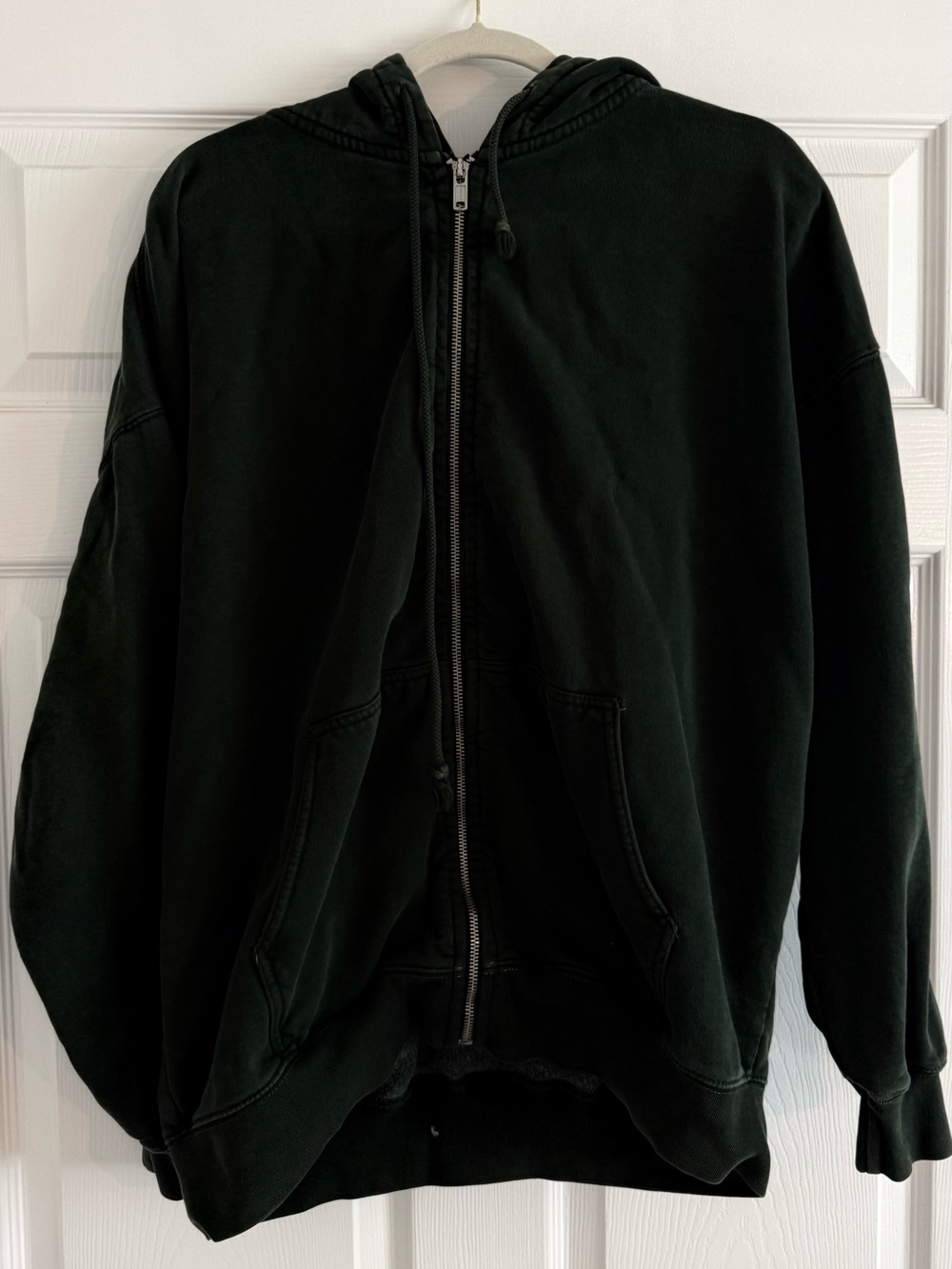 Brandy Melville Black Zip-Up Hoodie